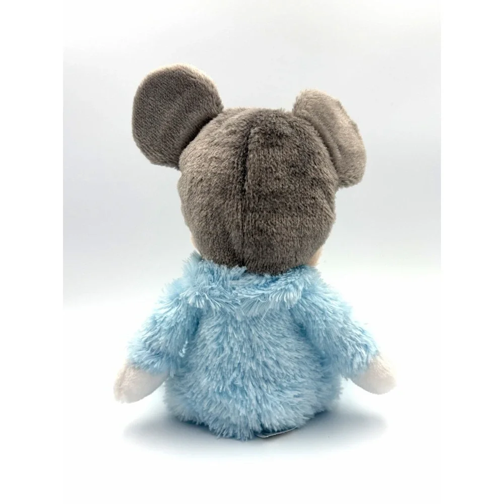 Disney Parks Baby Blue Mickey Mouse Plush Chime Rattle Stuffed Animal 9